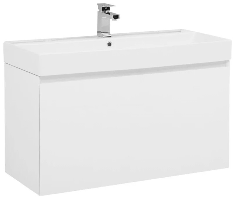 Изображение товара Тумба под раковину Aquanet Йорк 100 белый для ванной комнаты