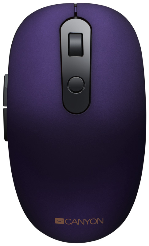 цена Беспроводная мышь Canyon MW-9 USB 24 ГГц/Bluetooth 800/1000/1200/1500DPI 6 кнопок фиолетовый