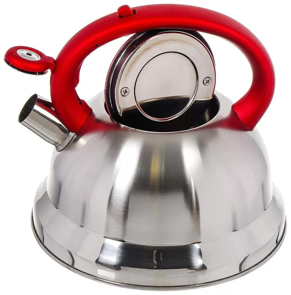 Изображение товара Чайник для плиты Daniks 3 л MSY-013R красный нержавеющая сталь