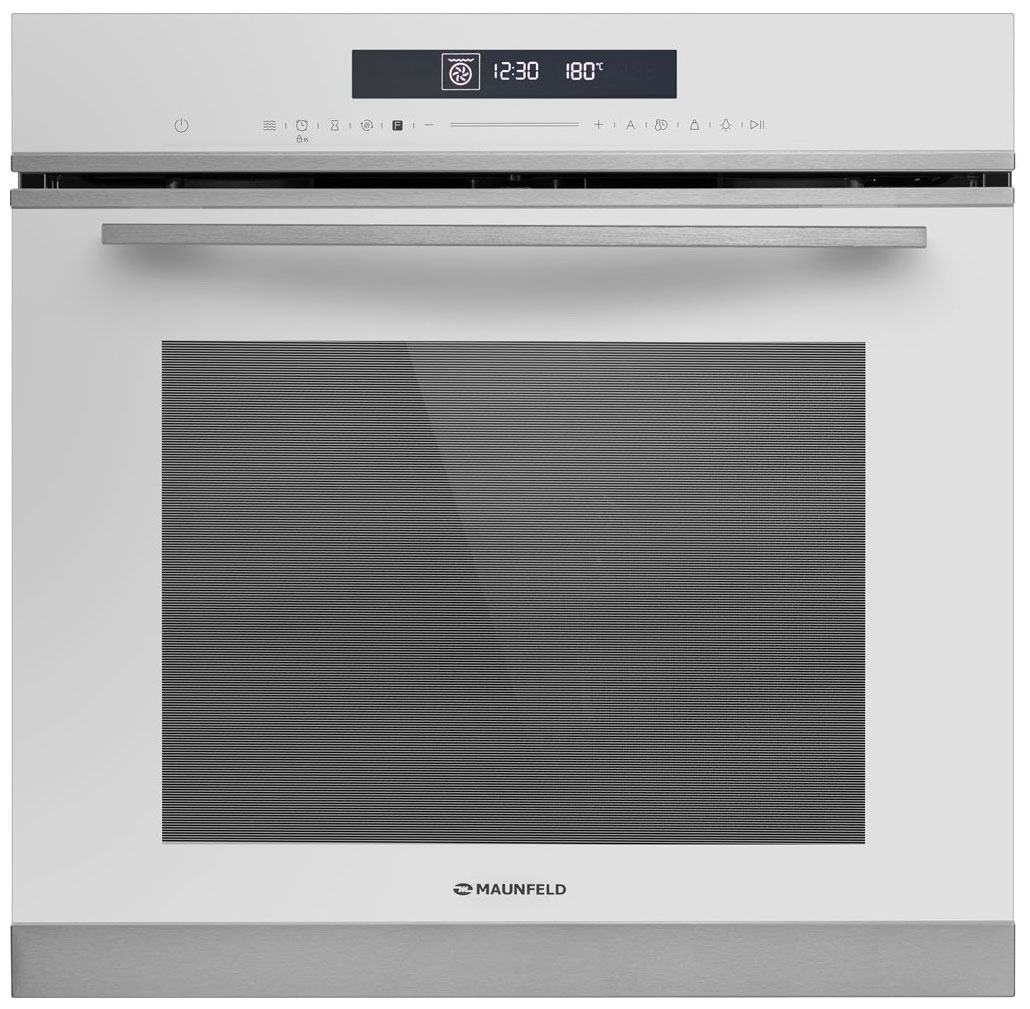 Изображение товара Электрический духовой шкаф Maunfeld MEOR7217SMW с СВЧ, паровой очисткой 72 л