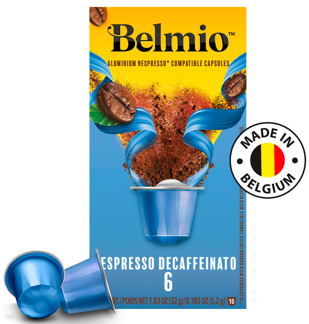 Кофе молотый в алюминиевых капсулах  Belmio Decaffeinato Кофе молотый в алюминиевых капсулах  Belmio Decaffeinato