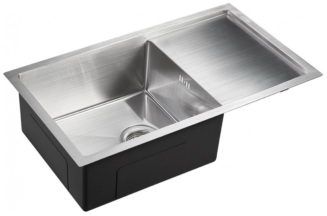 Изображение товара Кухонная мойка Emar EMB-124 Satine из нержавеющей стали без отверстия под смеситель 700х400 мм