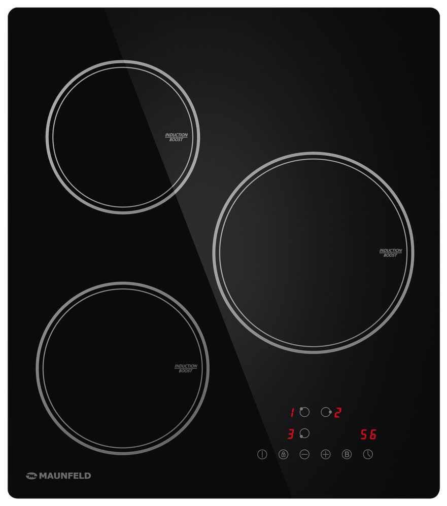 Изображение товара Электрическая индукционная варочная панель Maunfeld AVI453BK 3 конфорки стеклокерамика
