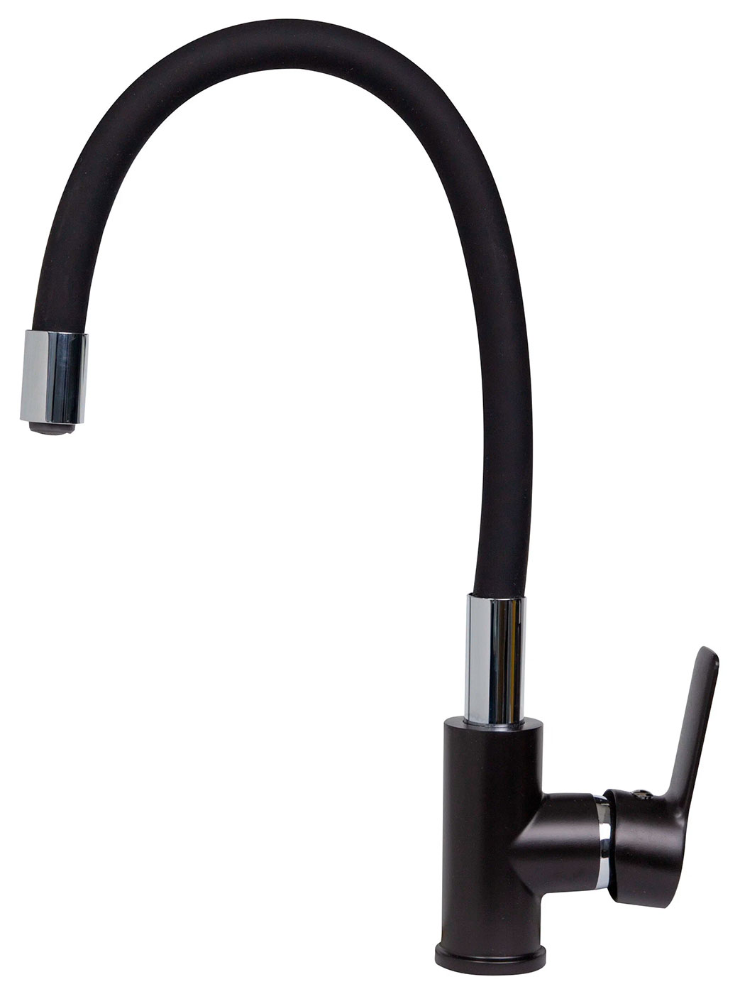 Изображение товара Кухонный смеситель Zigmund & Shtain 2400B черный базальт однозахватный с поворотным изливом