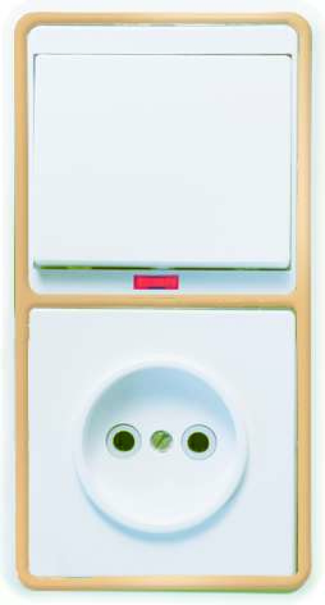 Изображение товара Блок комбинированный Кунцево-Электро БКВР-214 Бэлла с розеткой и выключателем