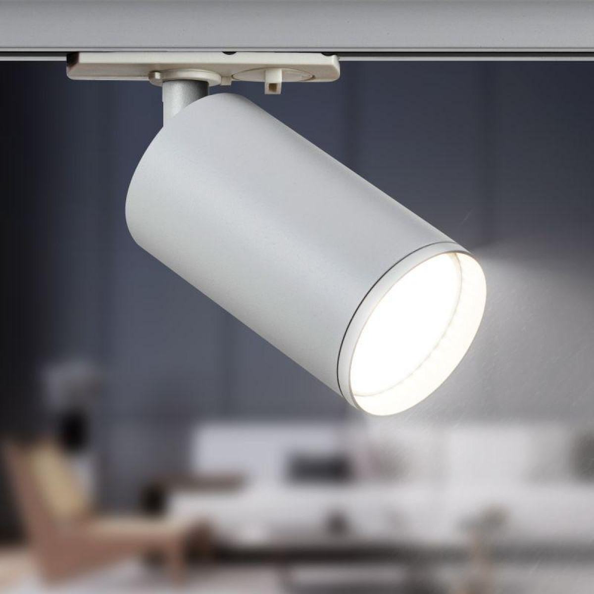 Изображение товара Точечный светильник/спот ЭРА Светильник трековый TR39-GU10 MR16 1ф под лампу WH бел.