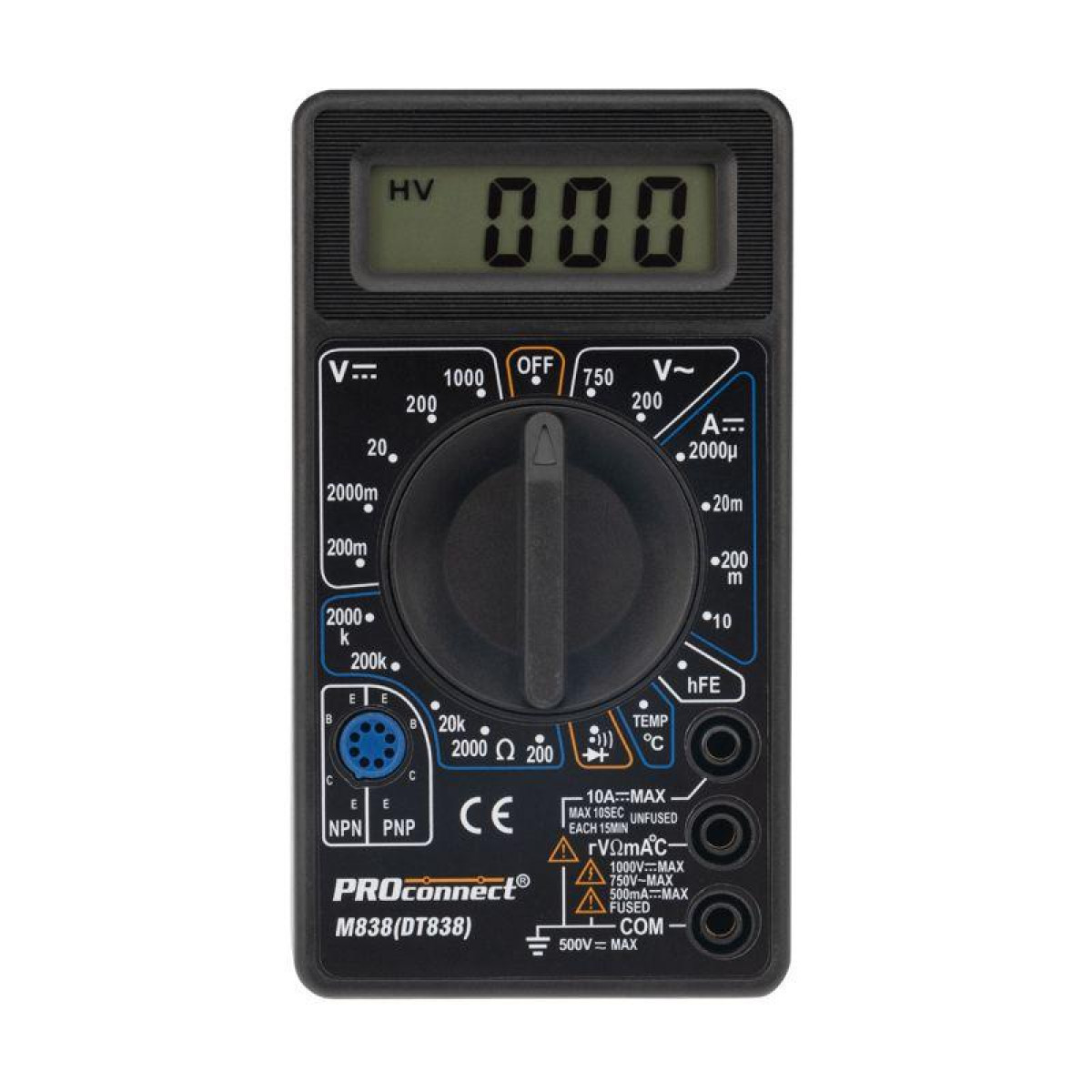 Изображение товара Мультиметр портативный Proconnect M838 (DT838)