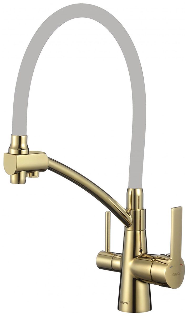 Изображение товара Кухонный смеситель Savol золотой под фильтр модель S-L1805B-04