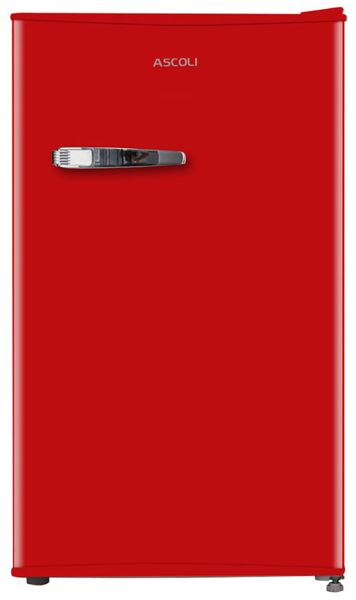 Однокамерный холодильник Ascoli ADFRR90 ретро красный двухкамерный холодильник ascoli adfri510w