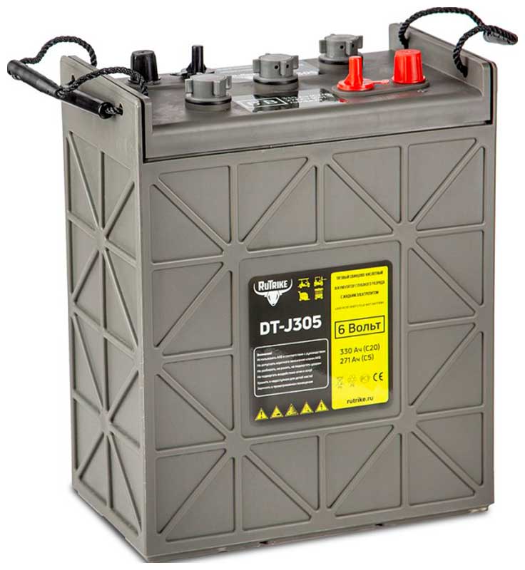 Изображение товара Тяговый WET аккумулятор Rutrike DT-J305 (J305H-AC) 6V215A/H C3