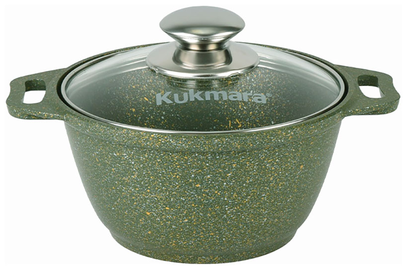 Кастрюля Kukmara 1 л, со стеклянной крышкой, Trendy style malachite (к11tsml) Кастрюля Kukmara 1 л, со стеклянной крышкой, Trendy style malachite (к11tsml)