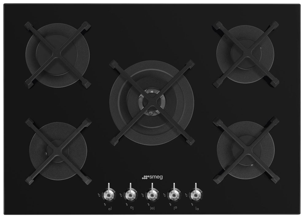 

Газовая варочная панель Smeg PV375N, Черный