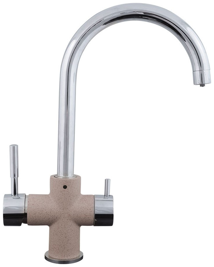 Изображение товара Кухонный смеситель Zigmund & Shtain 1800 речной песок однорычажный