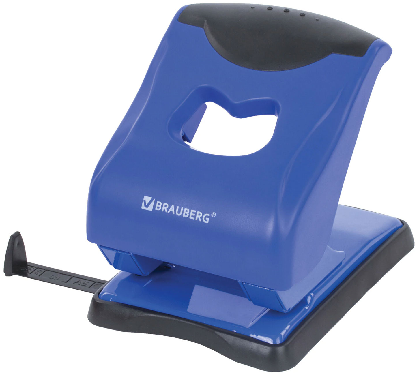 

Дырокол Brauberg "JET PRO", до 40 листов, сине-черный, 228602, Синий
