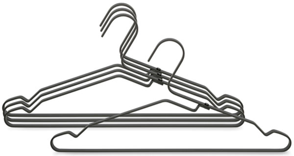 Изображение товара Алюминиевые вешалки для одежды Brabantia 4 шт черный