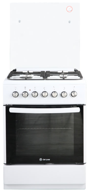 Изображение товара Комбинированная плита De luxe 606040.00гэ-001(кр) ЧР с электрической духовкой и газовыми конфорками