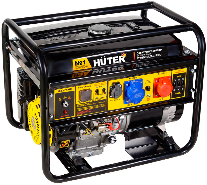 Электрогенератор Huter DY9500LX-3 PRO, электростартер, 380В/220В Электрогенератор Huter DY9500LX-3 PRO, электростартер, 380В/220В