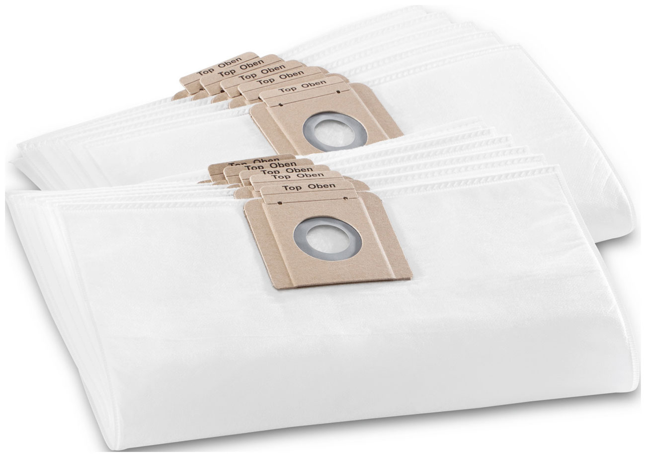 Изображение товара Фильтр-мешки флисовые Karcher для пылесосов T 10/1, T 12/1, 10 штук