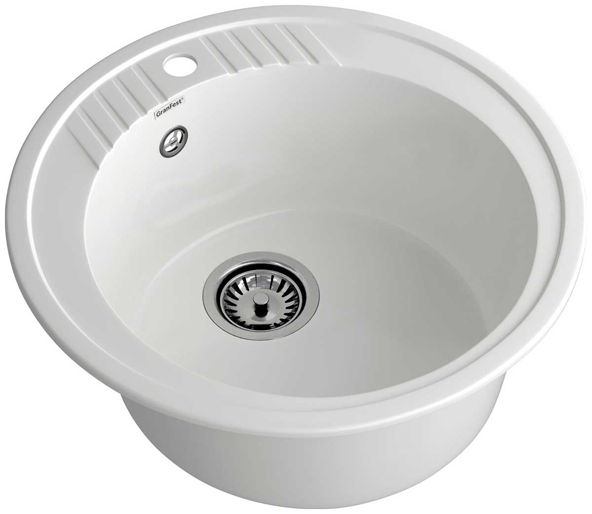 

Кухонная мойка GranFest RONDO 520, 1-чаша, D-520мм, иней (R-520 иней)