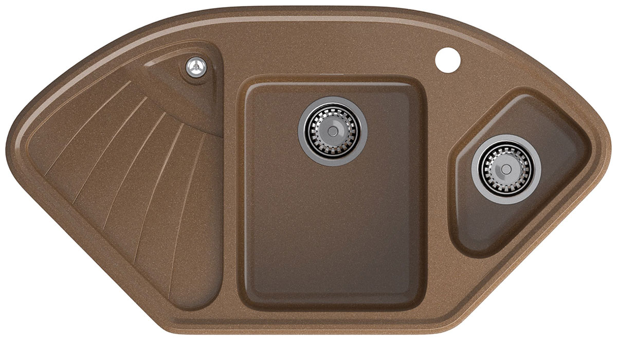 Изображение товара Кухонная мойка GranFest CORNER 1040E угловая, 1039*560 мм (C-1040E терракот)