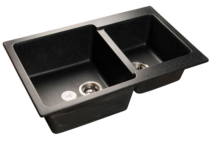 Изображение товара Кухонная мойка GranFest PRACTIK 780K 2 чаши графит 780x510 мм