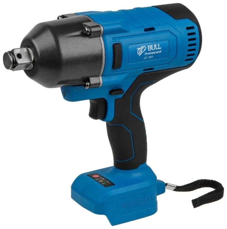 Изображение товара Аккумуляторный гайковерт Bull SC 1801 (в кор., 18 В, 1 АКБ, 6.0 Ач, ЗУ, тип посадки 3/4, 1000 Нм, кейс, вес 3.3 кг) (0329177)
