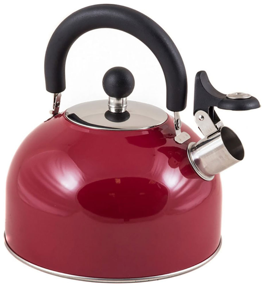 Изображение товара Чайник для плиты Mallony MAL-039-R, 2.5 л, нержавеющая сталь, красный (910084)