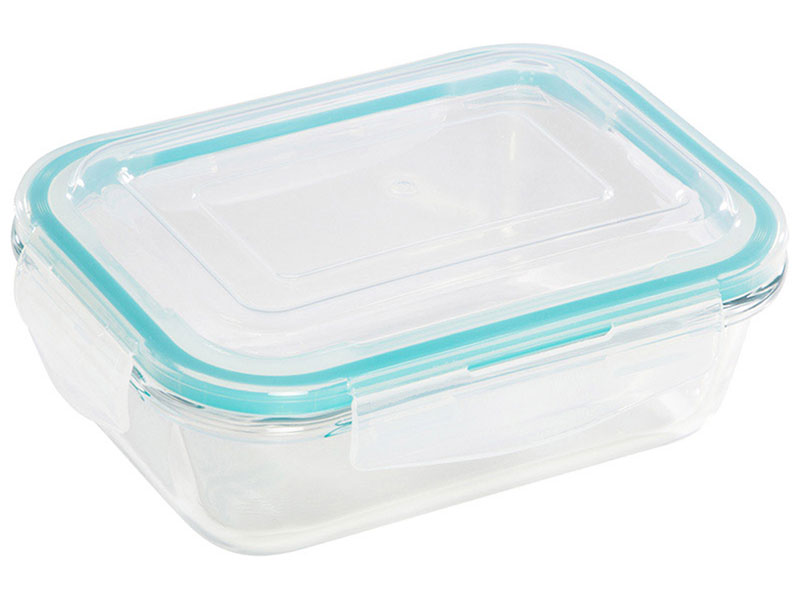 Изображение товара Контейнер из жаропрочного стекла Mallony DIAFANO 650 мл, прямоугольный с пластиковой крышкой (005471)