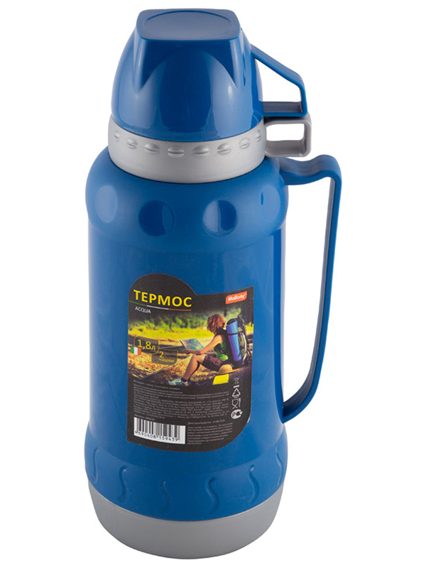 Изображение товара Термос со стеклянной колбой Mallony ACQUA 1,8 л, 2 чашки (008240)
