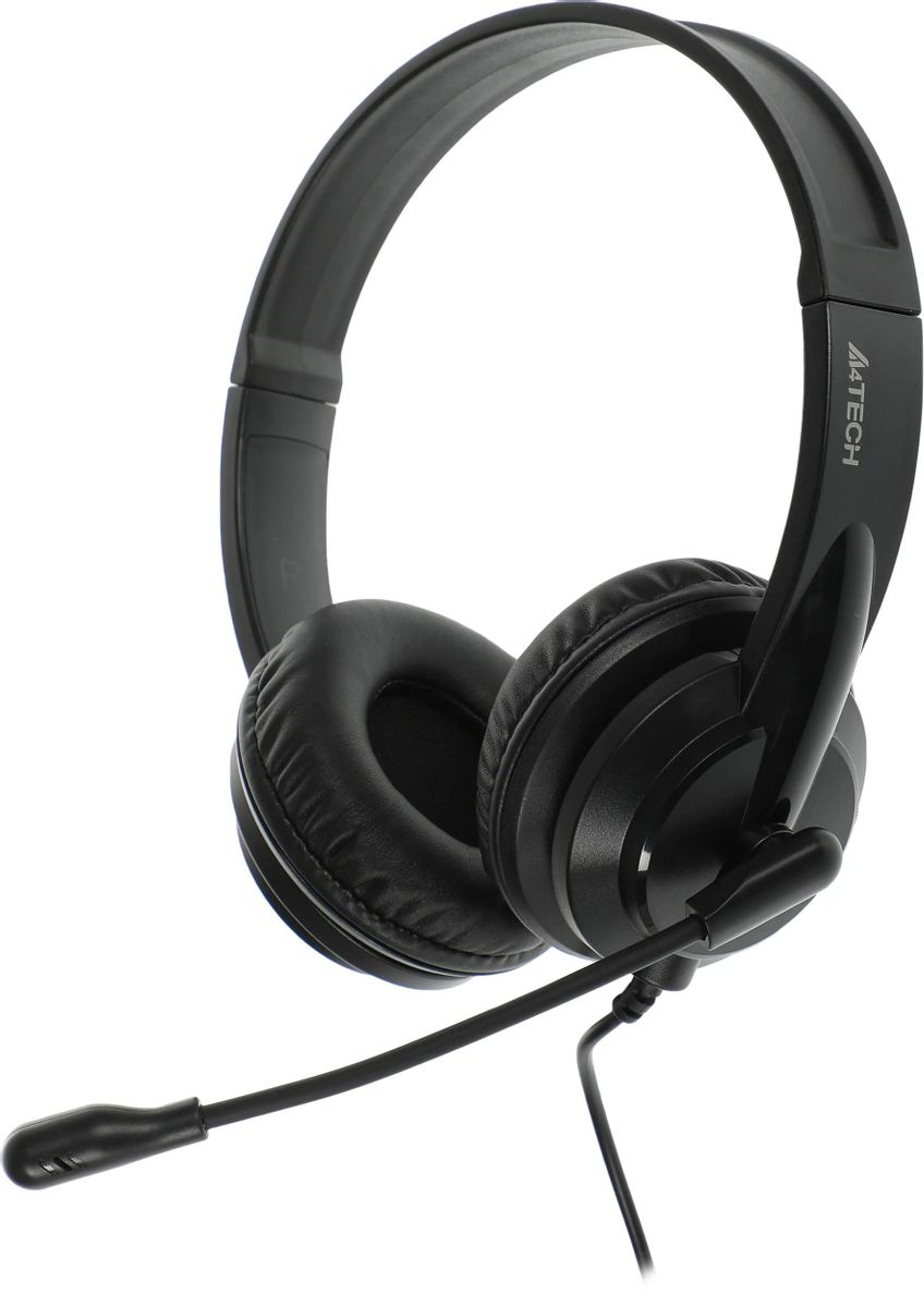 Изображение товара Компьютерная гарнитура A4Tech HU-10 накладная USB черная 2м