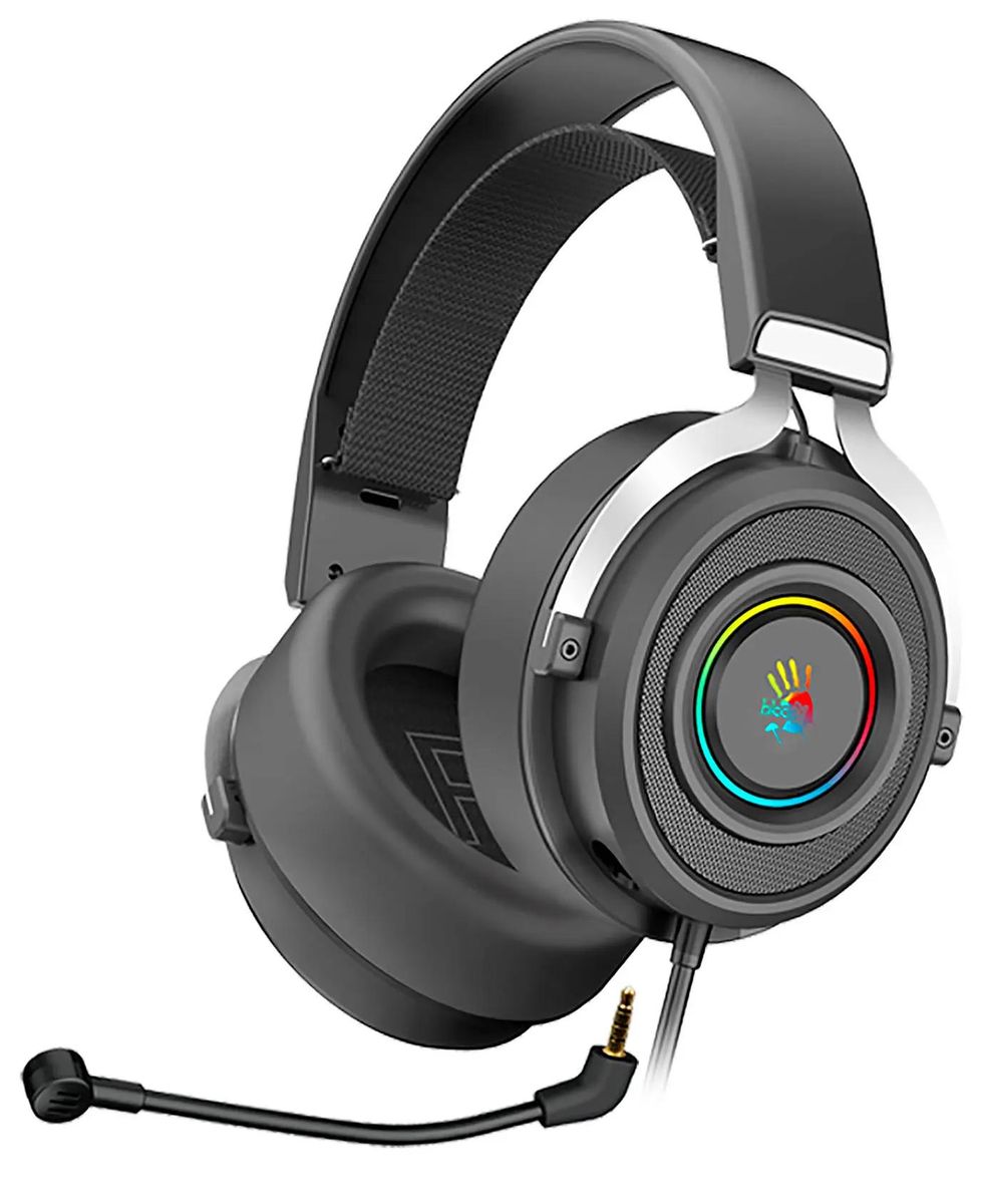 Изображение товара Компьютерная гарнитура A4Tech Bloody G535P, черный/серебристый, 2 м, мониторные (G535P 4PIN+USB/BLACK+SILVER)