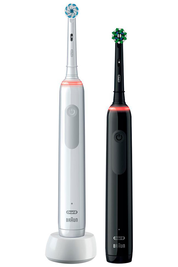 Набор электрических зубных щеток Oral-B Pro 3 (3900)Duo/D505.523.3H Черная+Белая 3 режима (тип 3772)