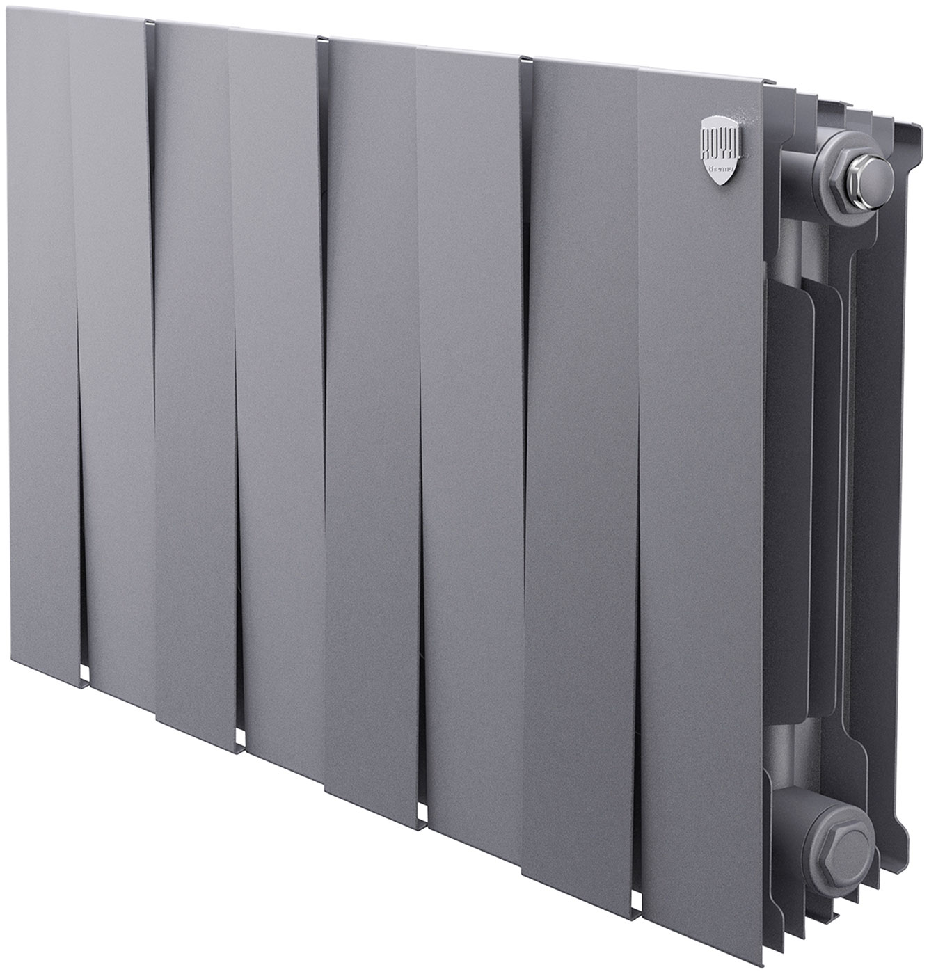 Изображение товара Радиатор Royal Thermo PianoForte 300 Silver Satin 8 секций биметаллический