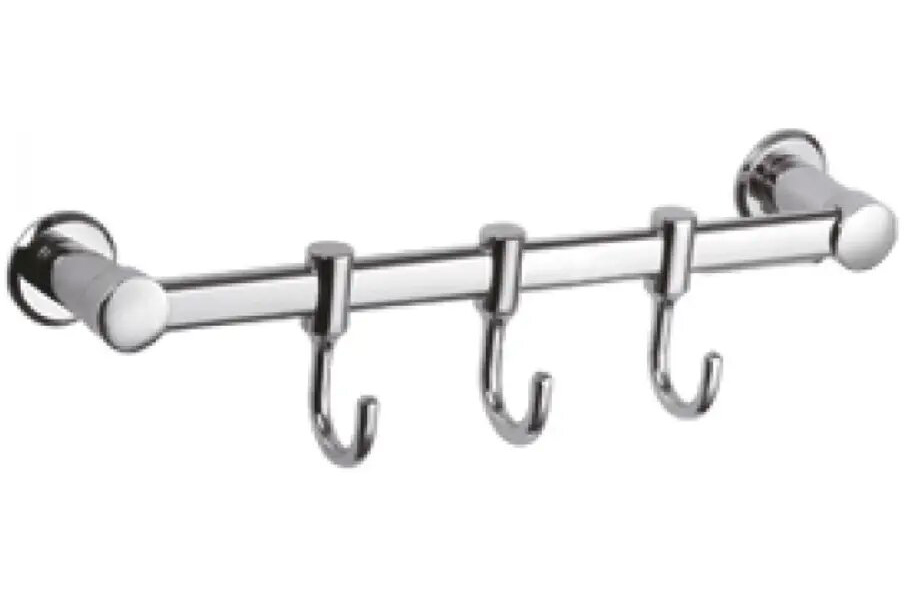 Изображение товара Планка с крючками для полотенец D-Lin хром (D201851-3)