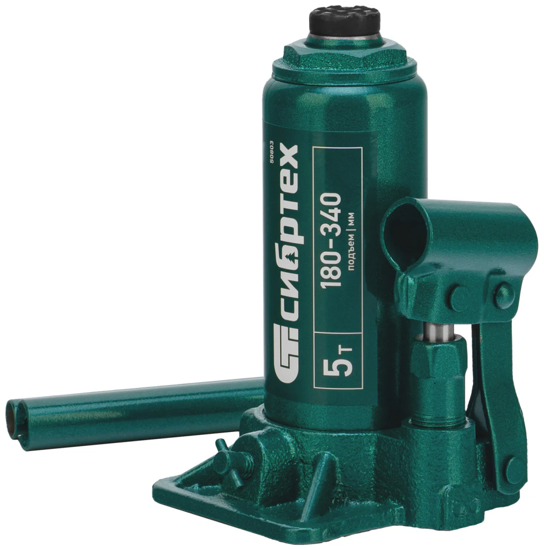 Изображение товара Домкрат гидравлический бутылочный Сибртех 5 т 180-340 мм