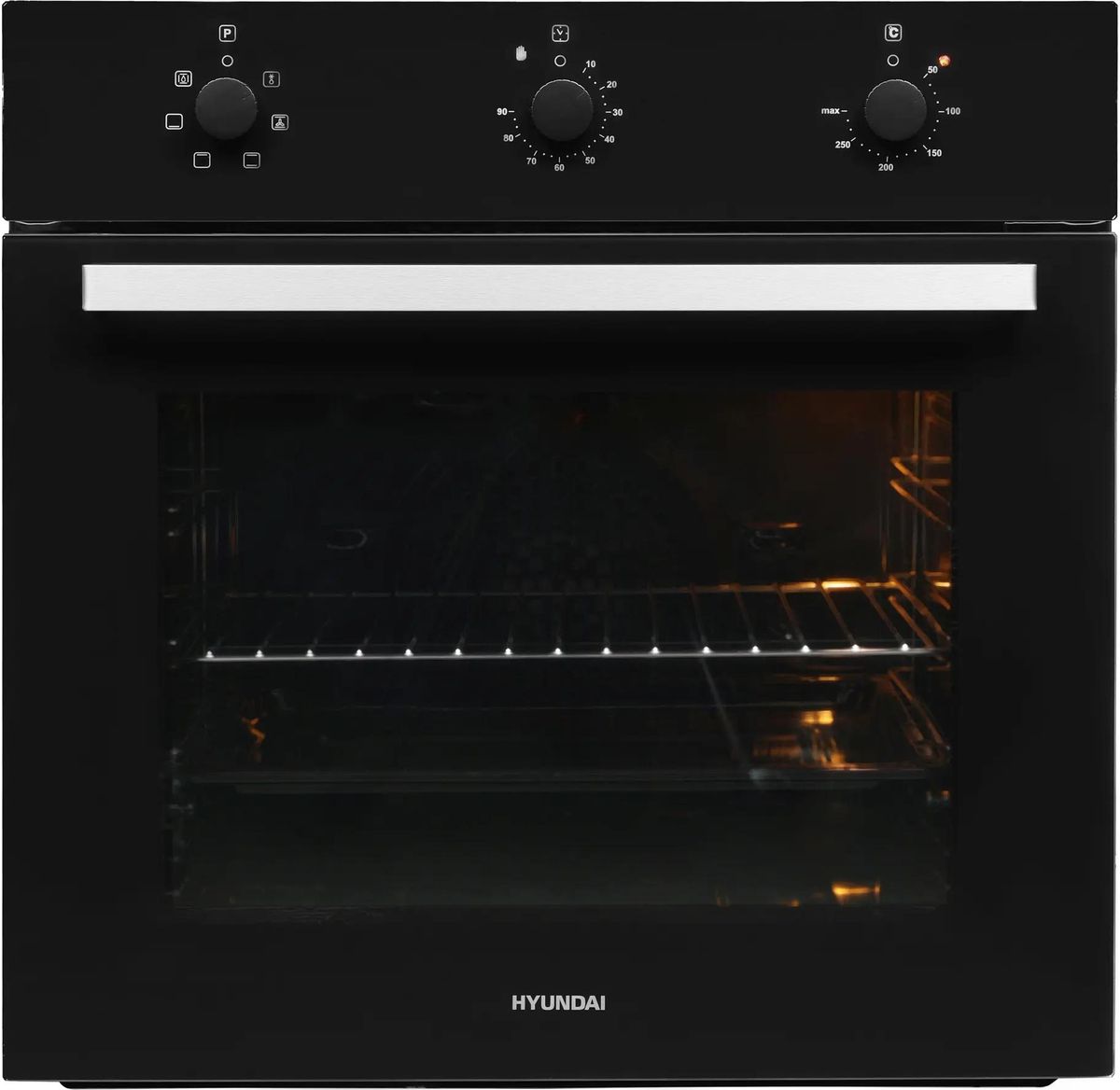 

Электрический духовой шкаф Hyundai HEO 6631 BG черное стекло, Черный