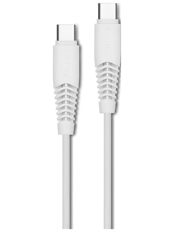 Изображение товара Кабель Philips USB C - USB C, 25W, 1.2м, белый (DLC5531CW/97)