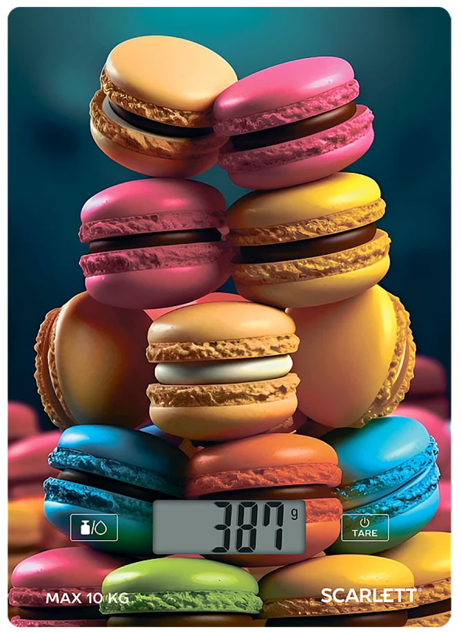 Изображение товара Кухонные весы Scarlett SC-KS57P82, макаруны