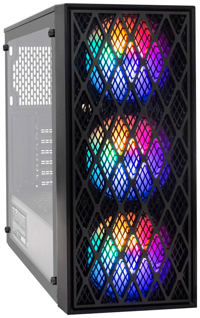 Изображение товара Компьютерный корпус ExeGate EVO-8243-NPX700, Midi-Tower, 700W блок питания, подсветка FRGB