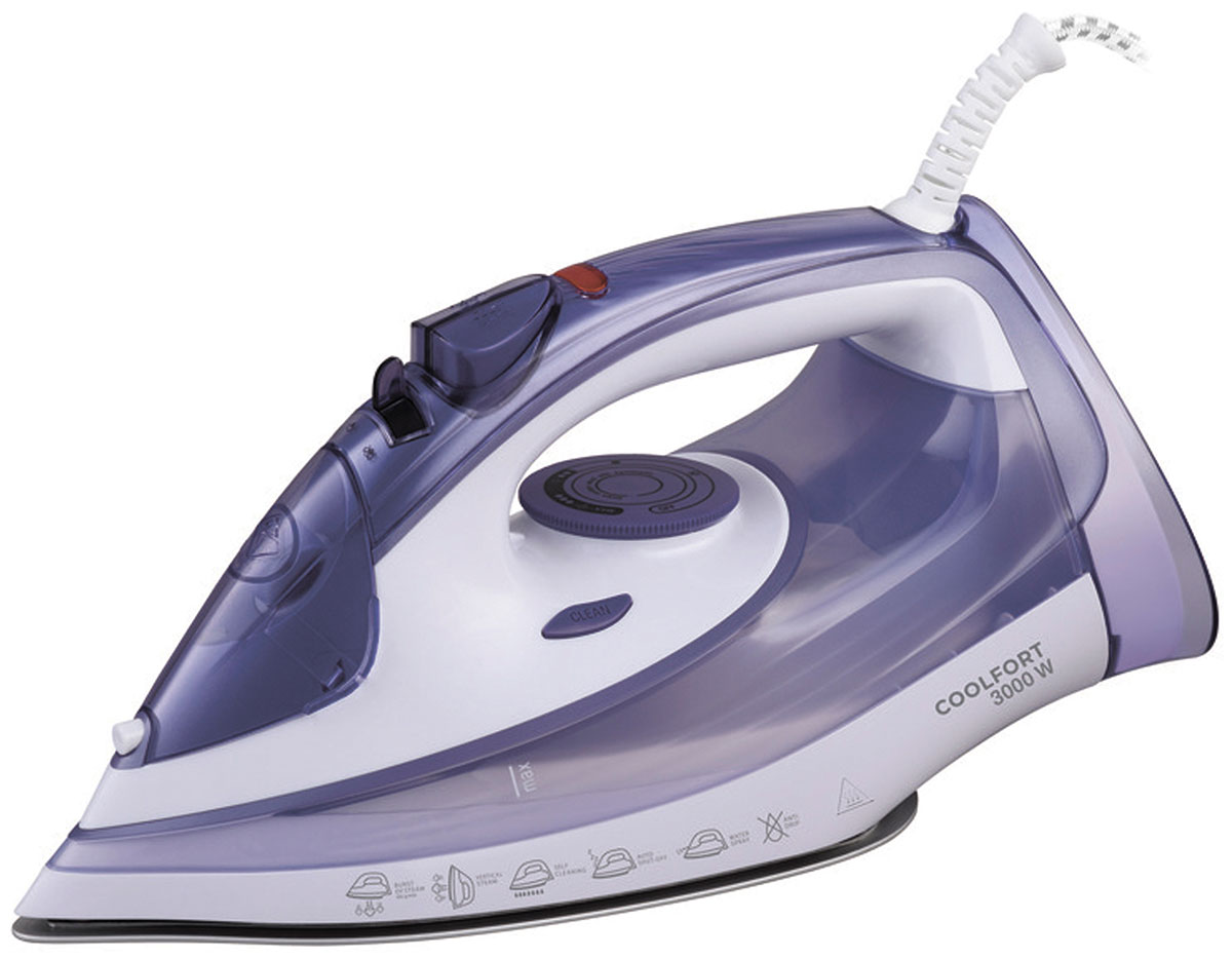 Утюг Coolfort CF-3409, сиреневый/белый