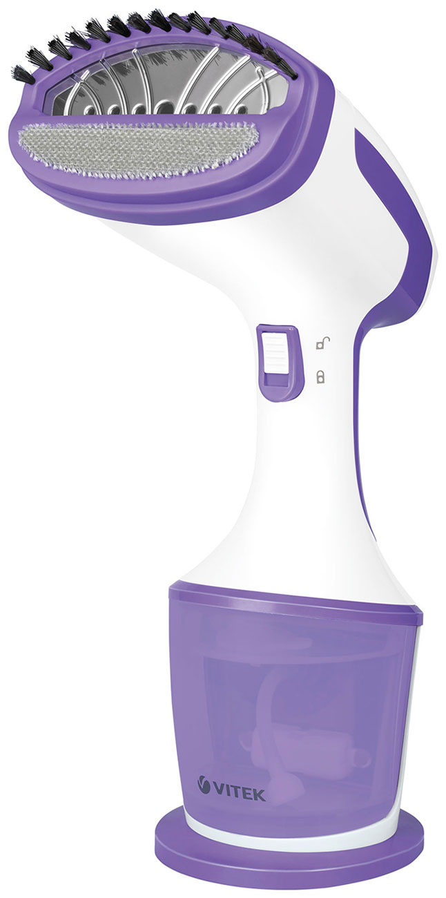 Изображение товара Отпариватель для одежды Vitek VT-2660 мощностью 1600 Вт белый фиолетовый