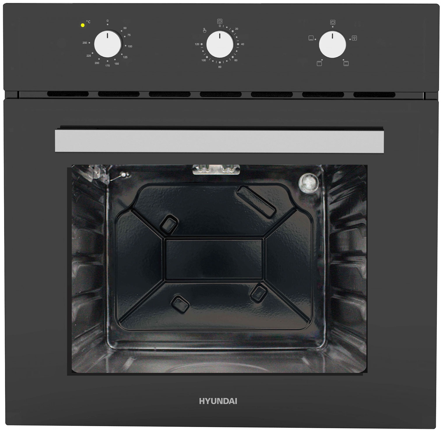 Изображение товара Электрический духовой шкаф Hyundai HEO 66311 BG черный 75 л механический таймер
