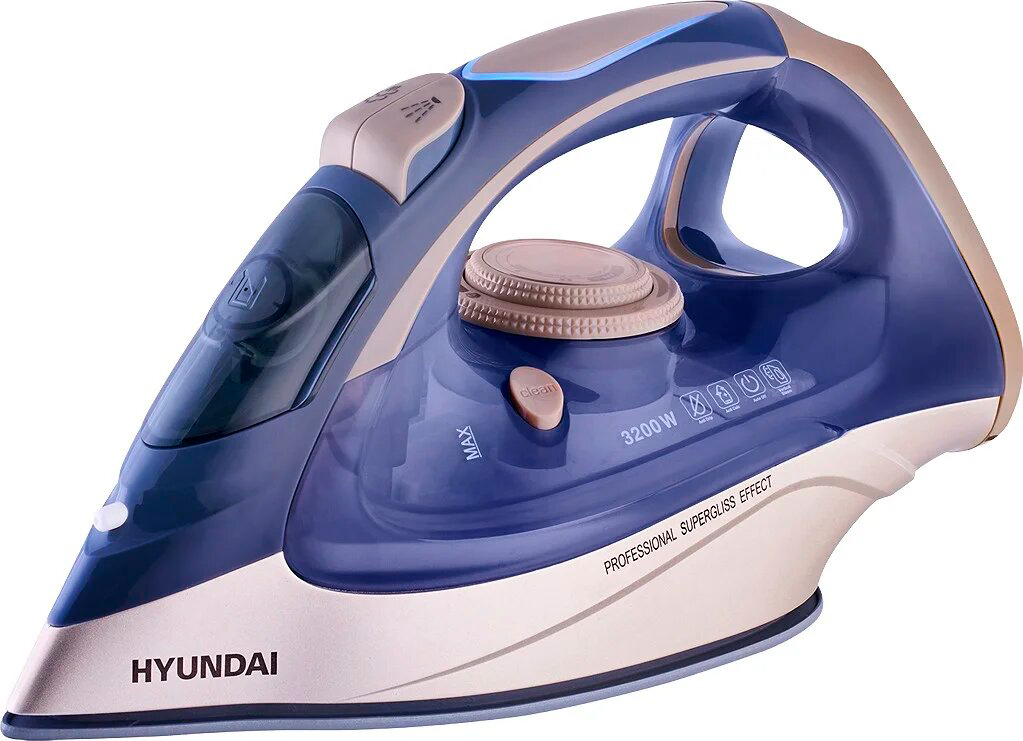 Изображение товара Утюг Hyundai с парогенератором 3200 Вт, керамическая подошва, 350 мл
