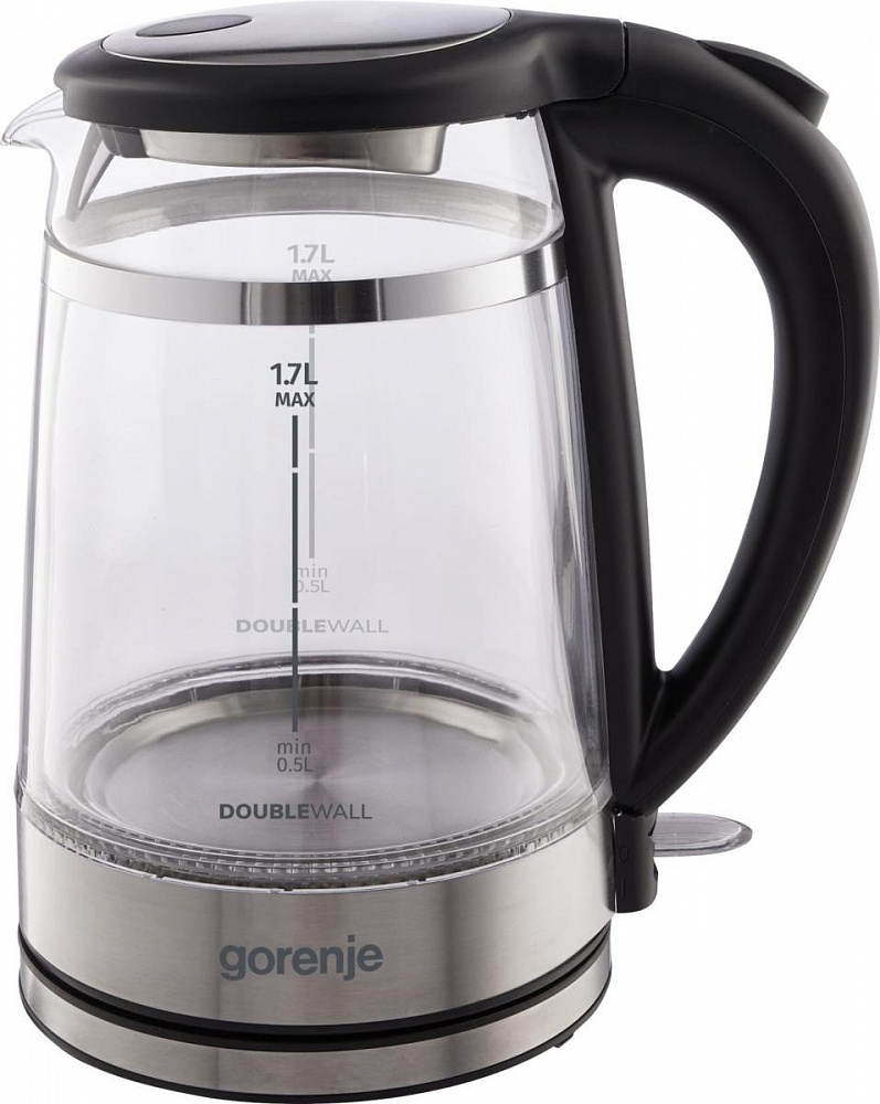 Изображение товара Электрический чайник Gorenje K17GDW 1,7 л стекло автомат 2200 Вт