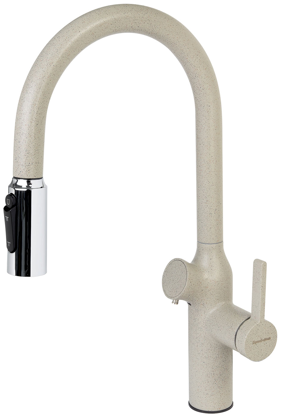 Изображение товара Кухонный смеситель Zigmund & Shtain 2500 речной песок латунь однозахватный с выдвижным изливом