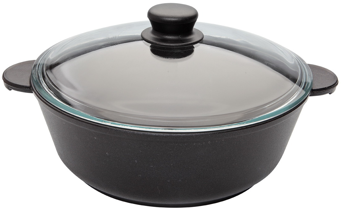 

Жаровня Marusya 3328ж, а/п, литая, 4 л, 28 см, со стекл. крышкой, черный