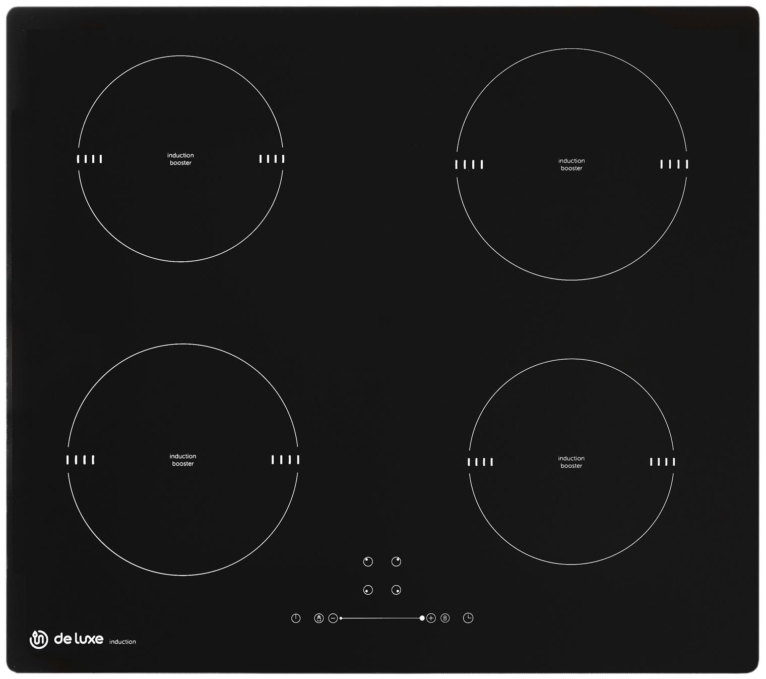 Изображение товара Электрическая варочная панель De luxe IH6470P1/A-S01A индукционная 4 конфорки черная