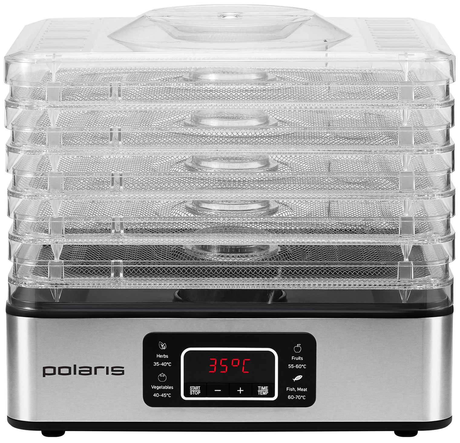 Изображение товара Сушилка для овощей и фруктов Polaris PFD 2008SV, черный