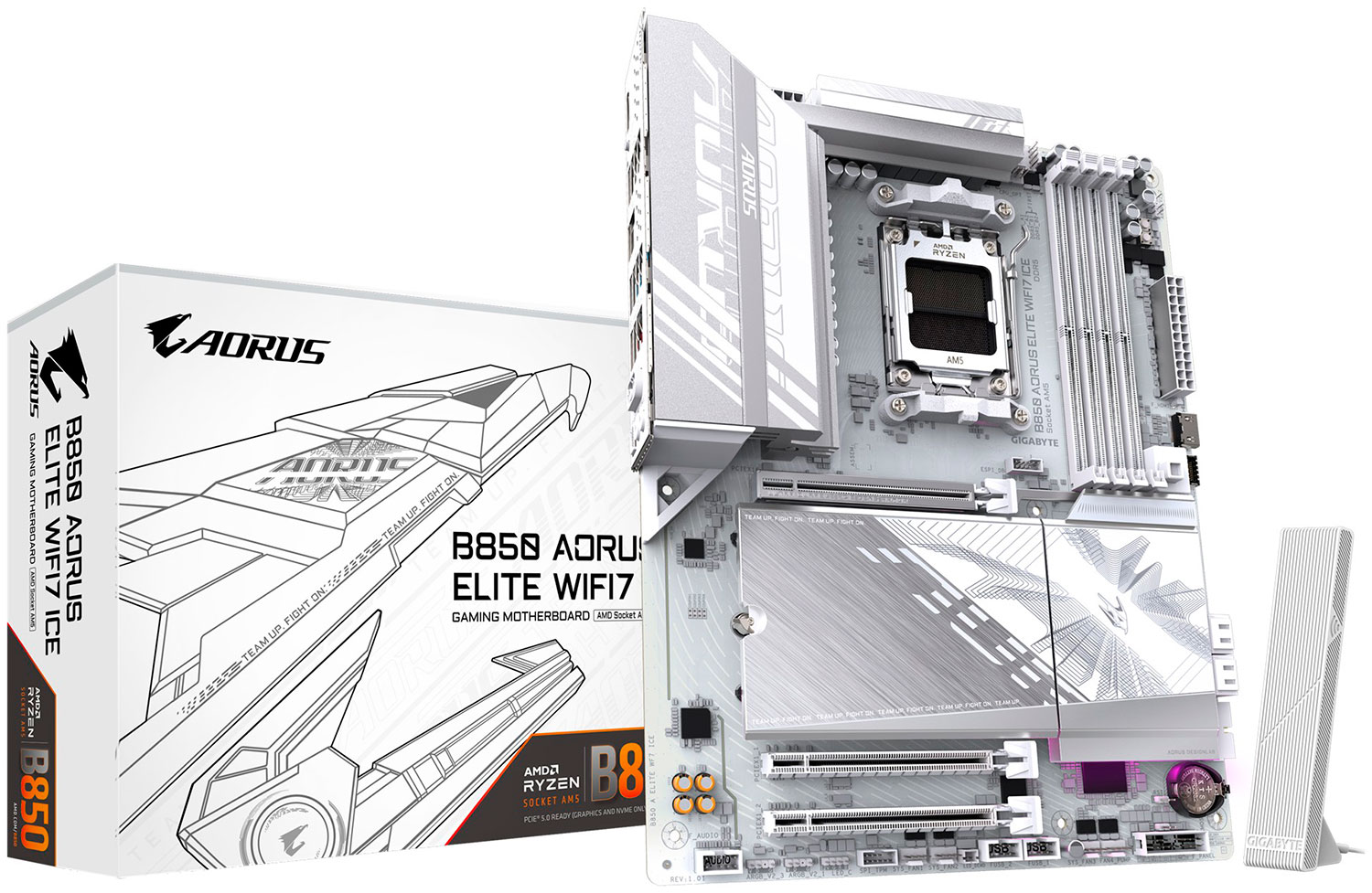 Изображение товара Материнская плата Gigabyte B850 AORUS ELITE WIFI7 ICE AM5 ATX