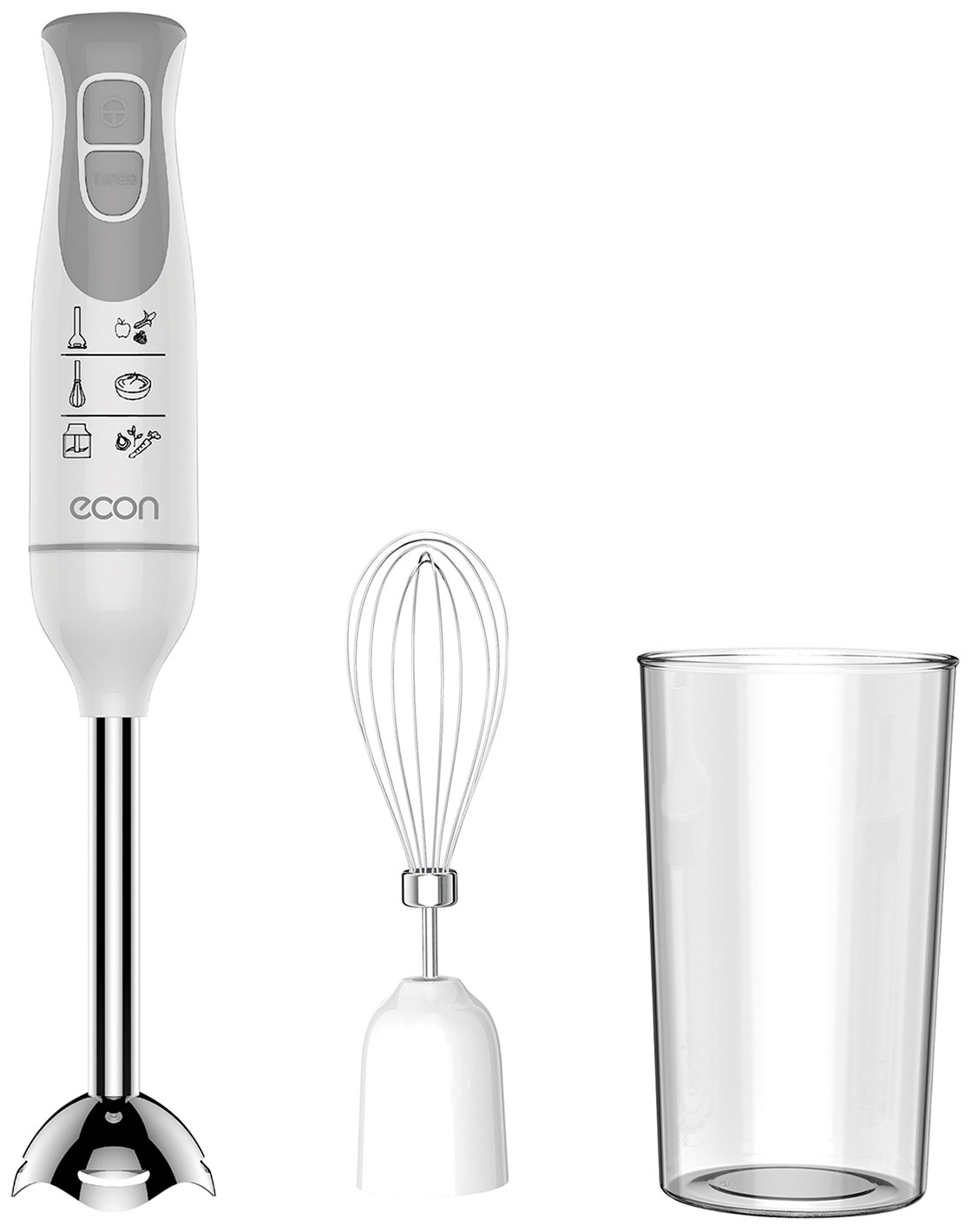 Изображение товара Погружной блендер Econ ECO-305HB с насадками и мерным стаканом